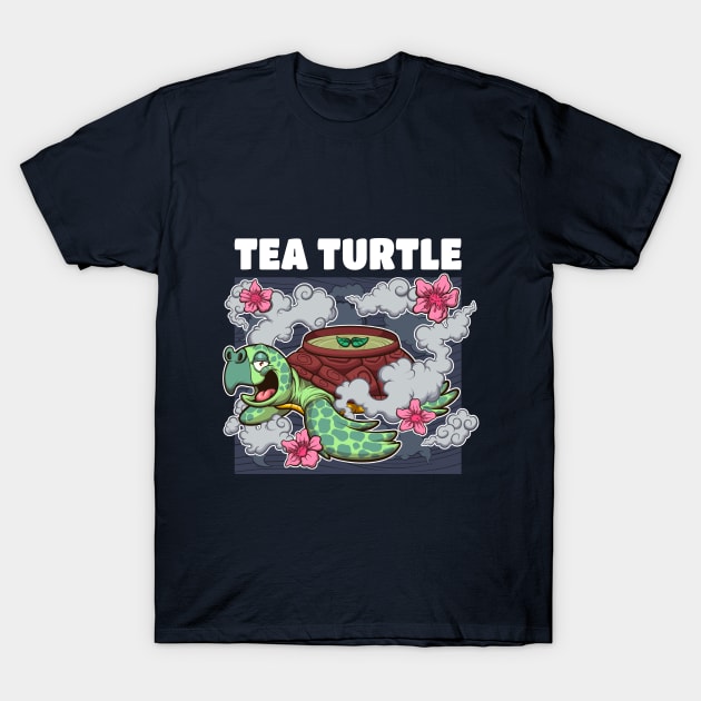 Tea Turtle T-Shirt by TheMaskedTooner